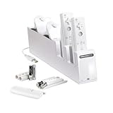 T-Charge White Lacquered (Dual Charger and Docking Station for 2 Sets of Wii Remotes & Nunchucks)