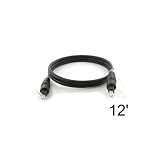 12 FT Digital Audio Optical TOSLink Cable Optic 12ft