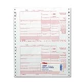 ~:~ TOPS BUSINESS FORMS ~:~ Tax/1099 Dividends, 5-1/2 x 8, Carbonless, 75 Loose Form Sets/Pack