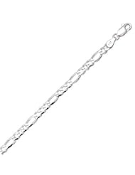 Sterling Silver 24 Inch Figaro 100 Chain Necklace - 3.5mm Wide