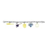 San Diego Padres 5-Charm Bracelet baseball bat, team logos, glove, baseball