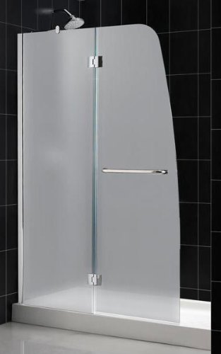 DreamLine SHDR-3148726-04-FR1 Aqua Shower Door Frosted Glass, Brushed Nickel