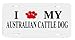 Australian Cattle Paw Love Dog Vanity Auto License Plate