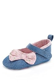 Floral Bow Pram Shoes