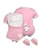 New York Yankees Pink Onesie Bib and Bootie, 12