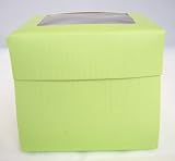 Green Cupcake Box with Window packs of 10