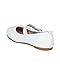 Leatherette Floral Velcro Mary Jane Strap Ballerina Flat (Toddler/Little Girl/Big Girl) BC64 - White