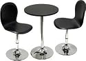 Bistro Table with 2 Swivel Chairs Set