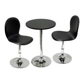 Bistro Table with 2 Swivel Chairs Set