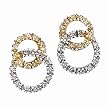 14k Two-Tone Gold & Diamond Double Circle Earrings (0.25ctw)