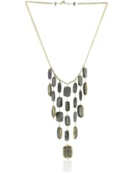 Dana Kellin An Elegant Bib of Reflective Labradorite and Hand -Cut Beads Necklace