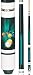 Sporting Goods : Adjustable Length and Weight 48 Inch Maple Pool Cue - With Green Wrap and Ball Design