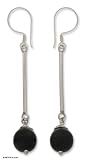 Bull horn earrings, 'Islander' 0.4 W 2.6 L