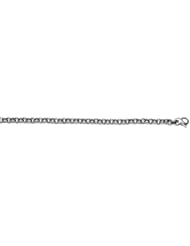 14K White Gold Solid Rollo 4.3mm Bracelet 7 Inch