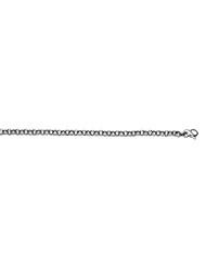 14K White Gold Solid Rollo 4.3mm Necklace 30 Inch