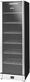 Smeg SCV115S-1 Wein- Klimaschrank / B / Edelstahl Glas / Linksanschlag / Nutzinhalt 368 Liter / Platz für 198 Flaschen (0,75 l) / Zwei Temperaturbereiche