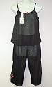 Contessa Di Roma 2 Piece Sheer Lace PJs with Capri Pants and Cami Top