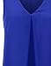 NINEXIS Women's Sleeveless Pleated V-Neck Chiffon Top (S-3XL / 10 Colors)