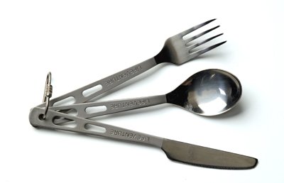 Ultra-Lightweight Titanium Steel Knife-Fork-Spoon