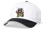 Embroidered White Cap - bird feeder