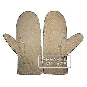 Buy Ladies Sheepskin Leather Fur Mittens Size Small - Tan by Gem Avenue