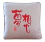 16' Cotton Pillow Cover - Dream, Red Character on Silver Grey