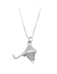 Sterling Silver One Sided Stingray Necklace