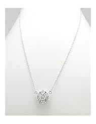 CZ Necklace In 92.5 Sterling Silver