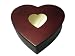 Personalized Cherry Finish Heart Personalized Jewelry Box with Free Engraving & Shipping