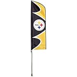 Party Animal Sports Fan NFL Team Pittsburgh Steelers Swooper Flag w/ Pole
