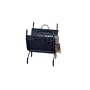 Black Log Rack with Canvas Carrier