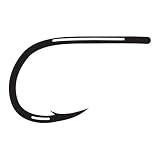 Gamakatsu Black, Glo Bug 2X Strong Fly Hook, 100 Pack, Size: 6