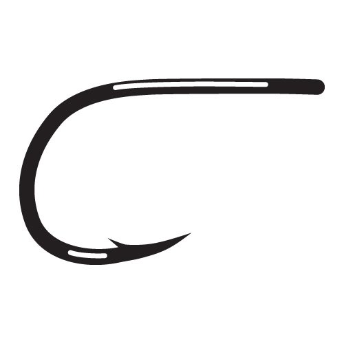 Gamakatsu Black Glo Bug 2X Strong Fly Hook, 100 Pack