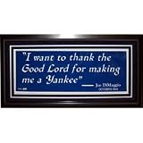 Joe DiMaggio Framed  I Want to Thank... 12x36 Replica Sign