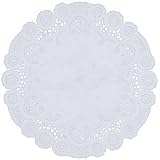 French Lace Paper Doilies-5 White Round 36/Pkg