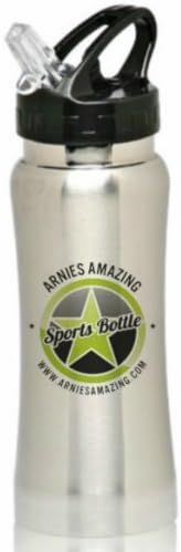 Water Bottle with Straw - Eco Friendly, Very Strong Stainless Steel, Safe BPA Free - 20oz Sports Water Bottle for Bike or Running-Hook for Karabiner- Very Cool Strong Flip Top Spout- A Bottle for Life with Our Amazing Lifetime Guarantee
