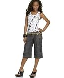 Baby Phat - Baby Phat Plus Size Wide-Leg Denim Skimmer Pants