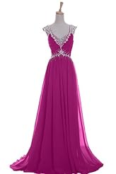 V-neck Lace Chiffon 2014 Prom Dress/Party Dress 