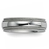 Aircraft Grade Titanium Double Milgrain Comfort-Fit Wedding Band (4.00 mm)