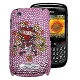 Ed Hardy BlackBerry 8500 Series Crystal SnapOn - Love Kills Slowly, Pink