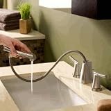 American Standard 7010.801.075 Green Tea Two Lever Widespread Lavatory Faucet, Pullout Spout, Speed Connect Pop Up, Stainless Steel