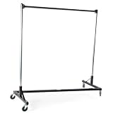 Heavy Duty 5ft Z-Rack - Single Rail with 5ft Uprights (Silver/Black) (67"H x 63"W x 23"D)