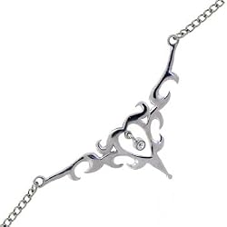 TRIBAL HEART No. 1 Crystalline Gem BACK Belly Chain