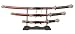 Japanese Samurai Sword Set w/ Wood Base
