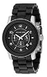 MICHAEL KORS - Black Oversized PU Chronograph Watch - MK8107