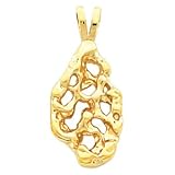 14K Yellow Gold Nugget Pendant