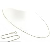 14K White Gold Singapore Twist Chain Necklace 1.2mm 24