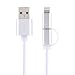 NexGadget 4 PACKS 2-in-1 High Speed USB Charging/Sync Data Cable [10 Inches] Nylon Braided Charger for iPhone 5/5S/6/6 Plus/6S/6S Plus Android Samsung (Silver)