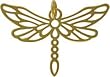 Pretty Open Design Dragonfly Pendant in Gold Vermeil, #7637
