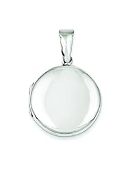 Sterling Silver Round Locket Pendant Jewelry 38mm